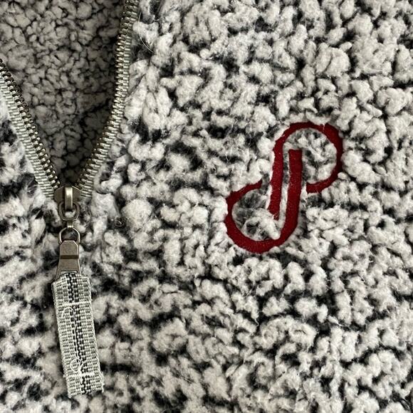Poshmark Poshfixings Logo teddy fuzzy sherpa pullover grey heathered small - Picture 7 of 8